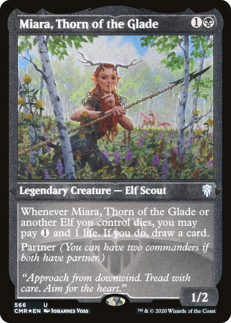 Miara, Thorn of the Glade (Foil Etched) (CMR-566) Foil