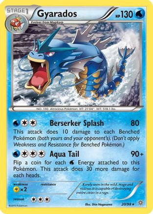 Gyarados (20) - 20/98 - Rare - Reverse Holo