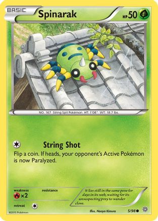 Spinarak - 5/98 - Common - Reverse Holo