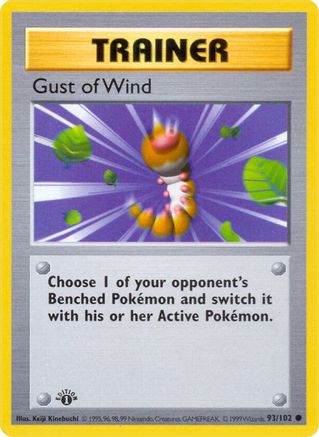 Gust of Wind 093/102 - 1st Edition Base Set Shadowless - Common