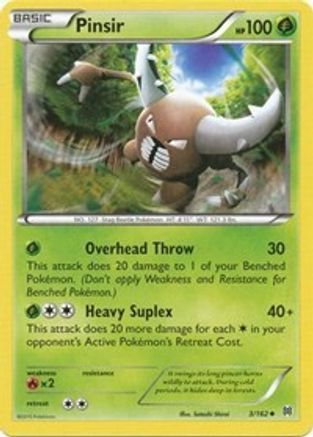 Pinsir - 3/162 - Uncommon - Reverse Holo