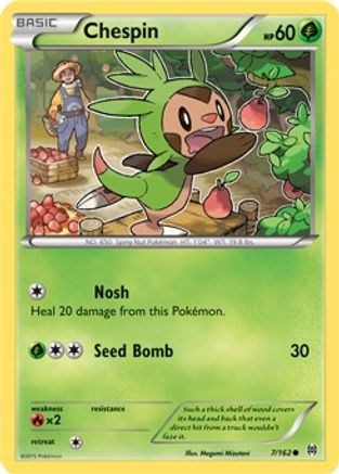 Chespin (7) - 7/162 - Common - Reverse Holo