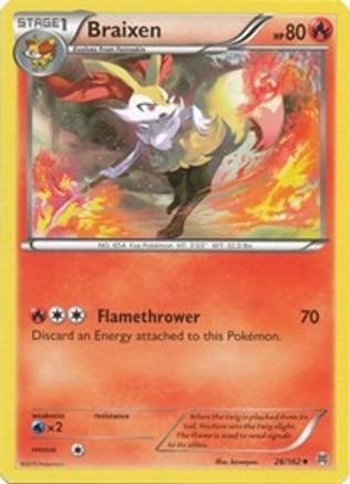Braixen - 26/162 - Uncommon - Reverse Holo