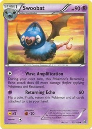 Swoobat - 72/162 - Uncommon - Reverse Holo