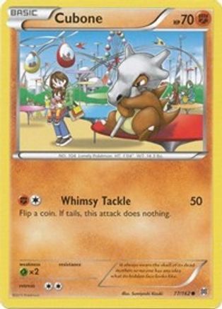 Cubone - 77/162 - Common - Reverse Holo
