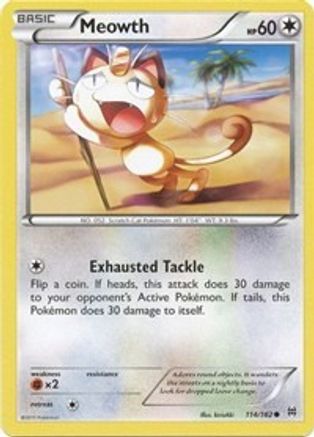 Meowth - 114/162 - Common - Reverse Holo