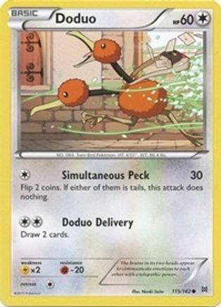 Doduo (115) - 115/162 - Common - Reverse Holo