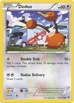 Doduo (116) - 116/162 - Common - Reverse Holo