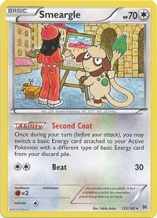 Smeargle - 123/162 - Rare - Reverse Holo