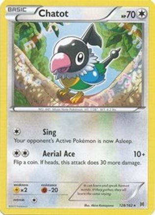 Chatot - 128/162 - Rare - Reverse Holo