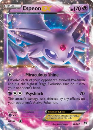 Espeon EX 052/122  - Holofoil XY  BREAKpoint - Ultra Rare