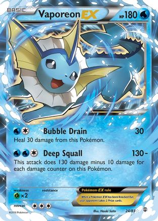 Vaporeon EX 024/83 - Holofoil Generations - Ultra Rare