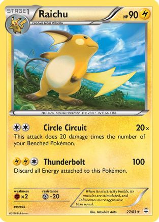 Raichu - 27/83 - Holo Rare