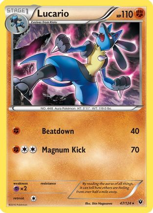 Lucario (47) - 47/124 - Rare - Reverse Holo