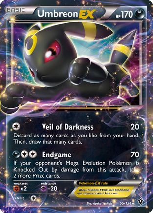 Umbreon EX 055/124 - Holofoil XY Fates Collide - Ultra Rare