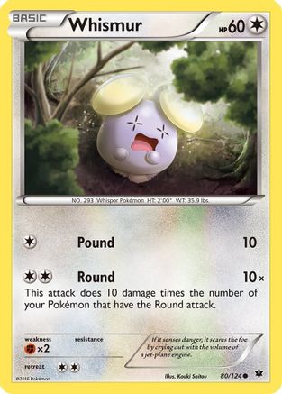 Whismur - 80/124 - Common - Reverse Holo