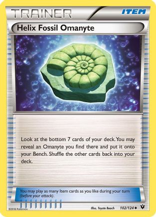 Helix Fossil Omanyte - 102/124 - Uncommon