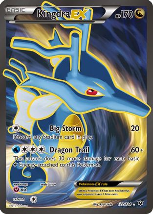 Kingdra EX (Full Art) 122/124 - Holofoil XY Fates Collide - Ultra Rare