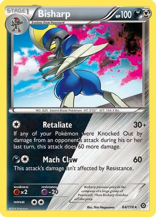 Bisharp - 64/114 - Holo Rare - Reverse Holo