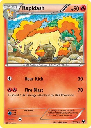 Rapidash - 17/114 - Uncommon - Reverse Holo