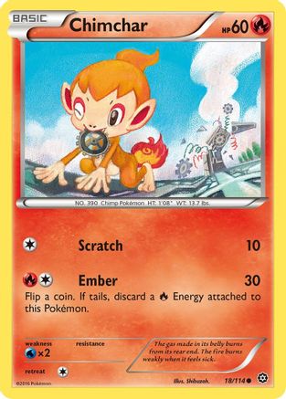 Chimchar - 18/114 - Common - Reverse Holo