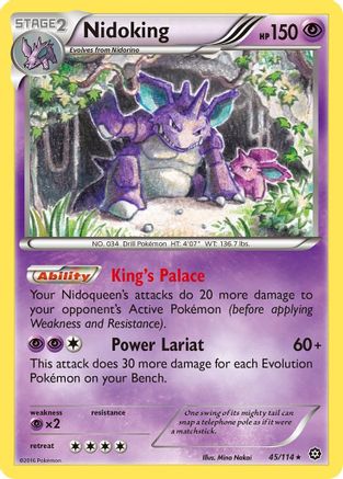 Nidoking - 45/114 - Rare - Reverse Holo
