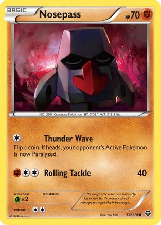 Nosepass - 54/114 - Common - Reverse Holo