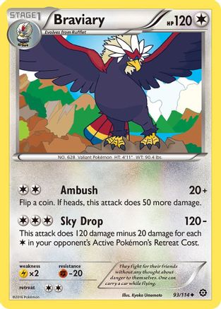 Braviary - 93/114 - Uncommon - Reverse Holo