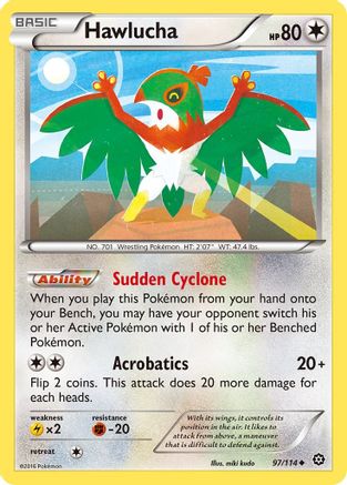 Hawlucha - 97/114 - Uncommon - Reverse Holo
