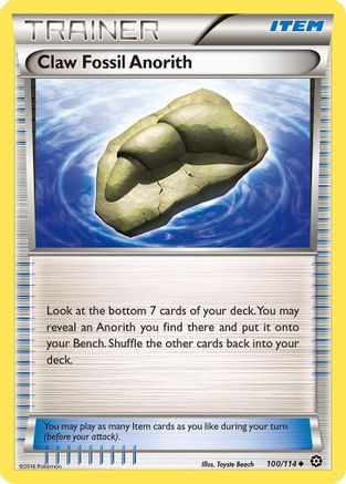 Claw Fossil Anorith - 100/114 - Uncommon - Reverse Holo