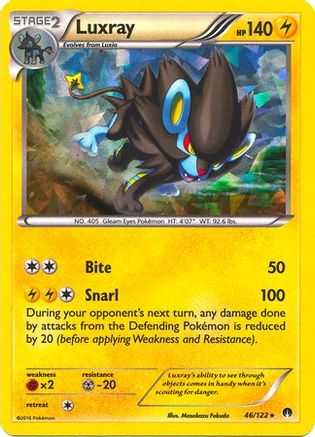 Luxray 046/122  - Holofoil Deck Exclusives - Holo Rare