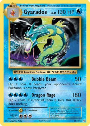 Gyarados 034/108 - Reverse Holofoil XY Evolutions - Holo Rare