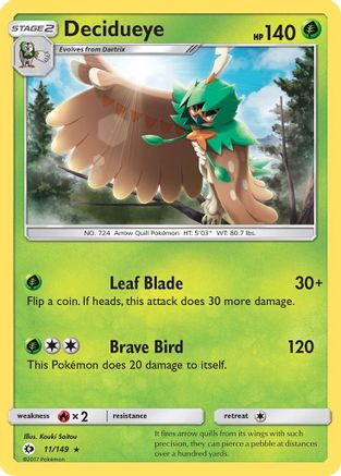 Decidueye (011/149) Reverse Holofoil - Rare