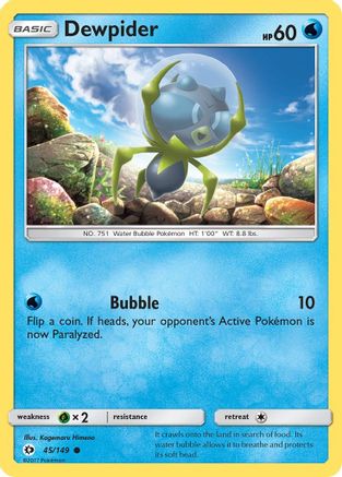 Dewpider (045/149) Reverse Holofoil - Common