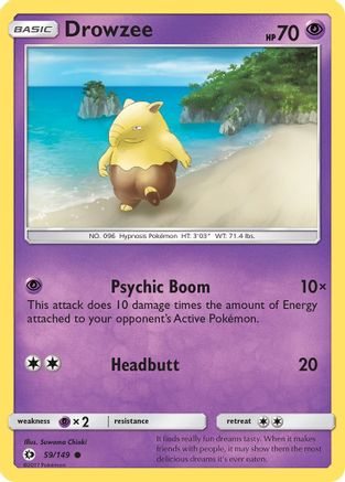 Drowzee - 59/149 - Common - Reverse Holo