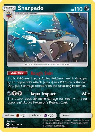 Sharpedo (082/149) Reverse Holofoil - Holo Rare