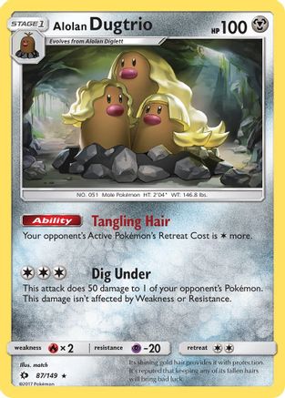 Alolan Dugtrio (087/149) Holofoil - Holo Rare