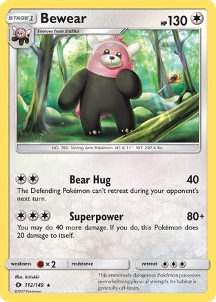 Bewear - 112/149 - Rare - Reverse Holo
