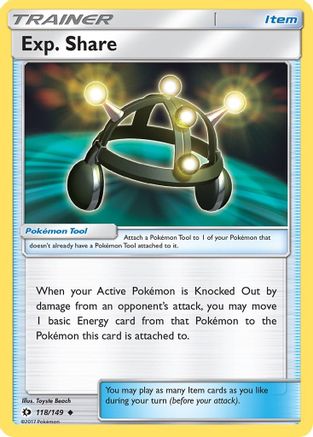 Exp. Share 118/149 - Reverse Holofoil SM Base Set - Uncommon