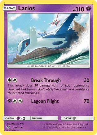 Latios - 41/73 - Holo Rare - Reverse Holo