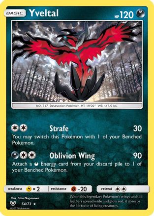 Yveltal - 54/73 - Holo Rare - Reverse Holo