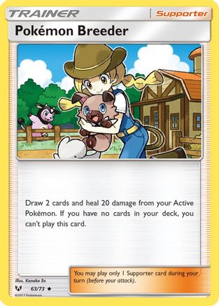 Pokemon Breeder - 63/73 - Uncommon - Reverse Holo