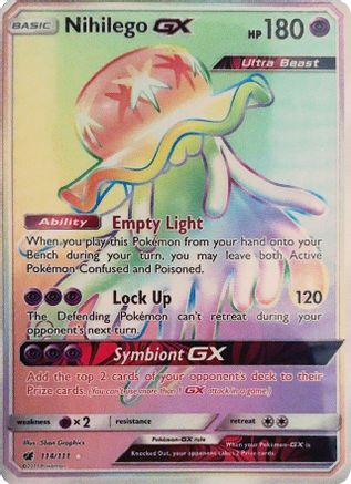 Nihilego GX (Secret) 114  - Holofoil SM  Crimson Invasion - Secret Rare