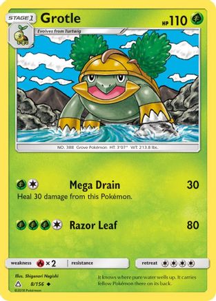 Grotle - 8/156 - Uncommon - Reverse Holo
