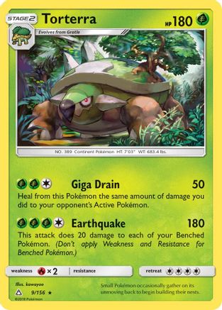 Torterra - 9/156 - Holo Rare - Reverse Holo