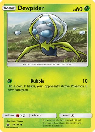 Dewpider - 16/156 - Common - Reverse Holo