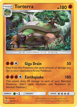 Torterra - 58/131 - Rare - Reverse Holo