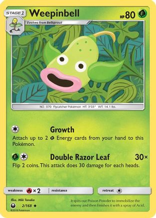 Weepinbell - 2/168 - Uncommon - Reverse Holo