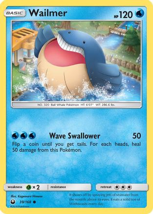 Wailmer - 39/168 - Common - Reverse Holo