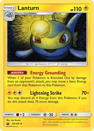 Lanturn - 50/168 - Uncommon - Reverse Holo